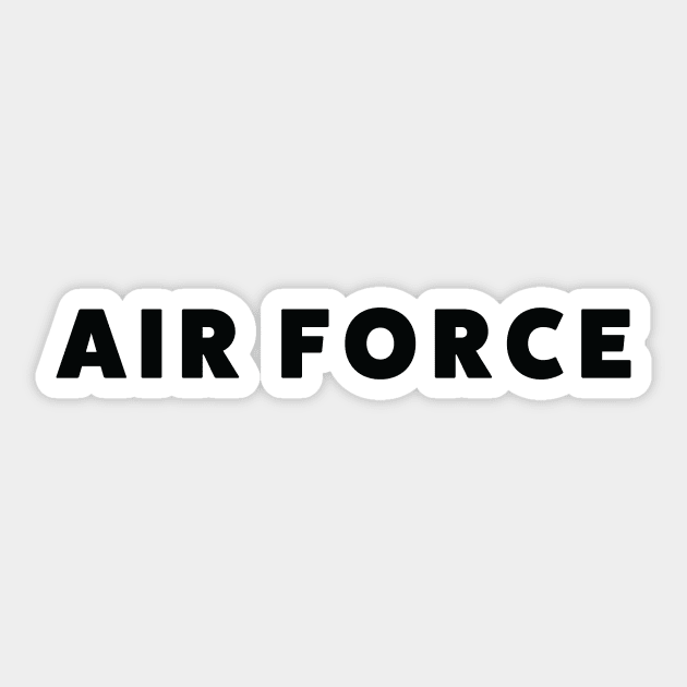 Air Force (Black) T-shirt Sticker by AvGeekStuff